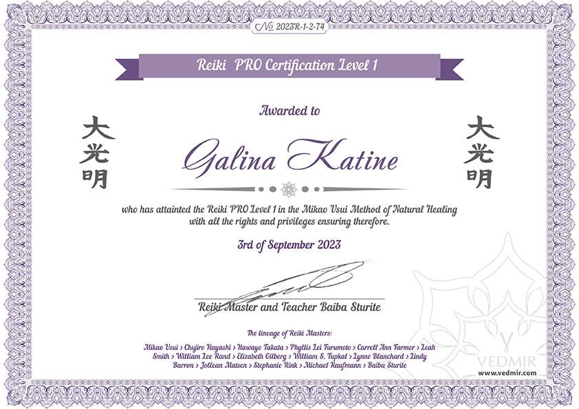 Reiki seansai su Galina Katine Mystic mama